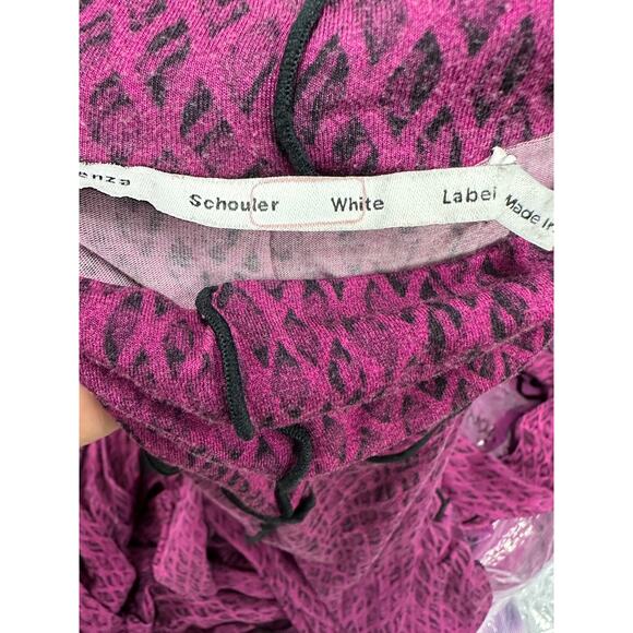 Proenza Schouler Magenta Python Midi Dress SMALL Designer Career Turtleneck $450 - Picture 9 of 10